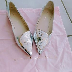 Sophia Webster Metallic Bibi Butterfly Flats